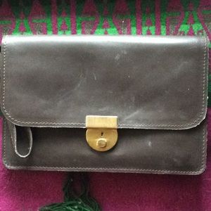Vintage Italian leather clutch